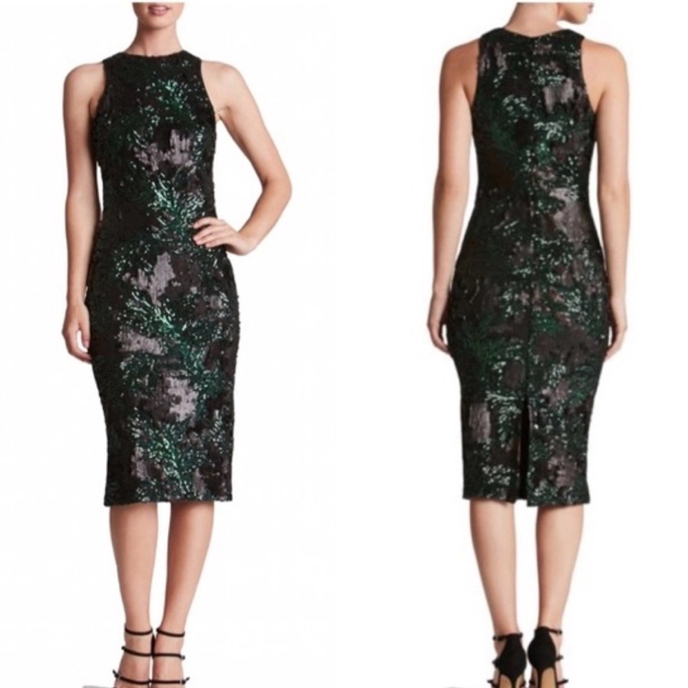 Dress the Population Shawn sequin midi dress MEDIUM